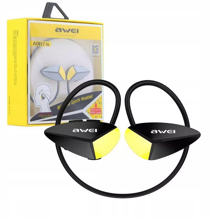 Słuchawki Douszne Awei A887BL Bluetooth czarno-złóte