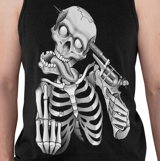 TANK TOP HORROR/ROCK GUN SKULL Marka inna