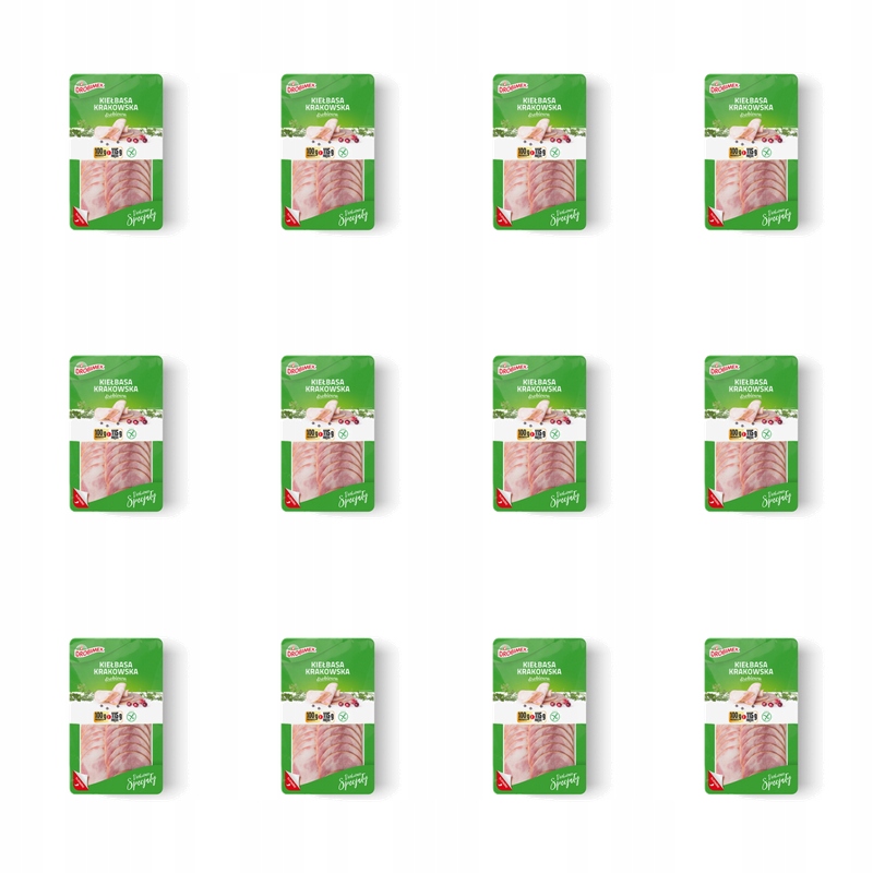 Krakovská klobása z kuřat, plátky 100 g, Drobimex X12