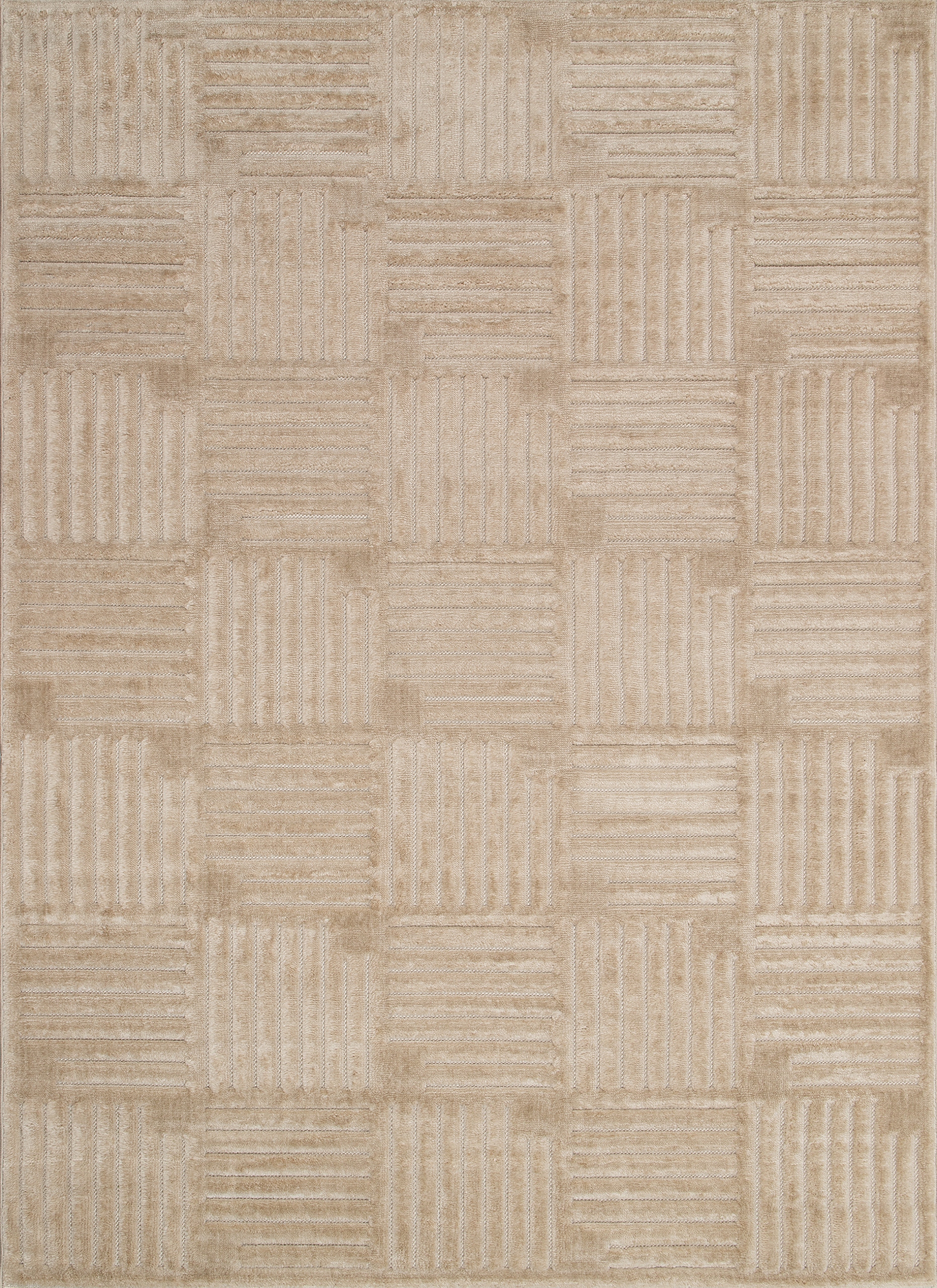 Béžový koberec do obývačky, moderný vyrezávaný vzor boho, 160 x 220 cm