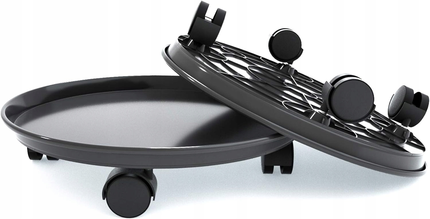 PODSTAWKA POD DONICĘ OKRĄGŁA NA KÓŁKACH 33 CM CZARNA