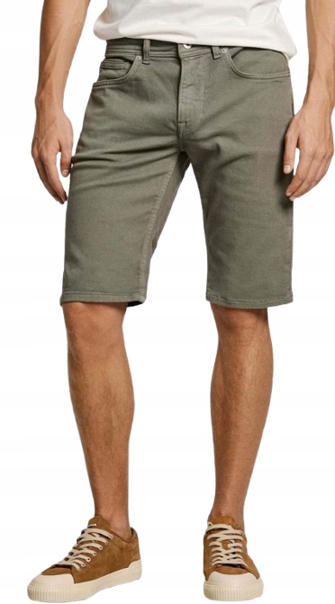 Pepe Jeans Classic Khaki Kraťasy Denimové Šortky W36 Kwa