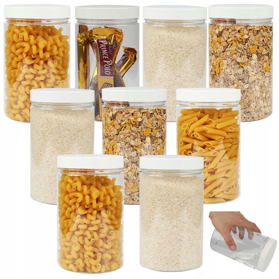 

Pojemnik słoik plastikowy 1,25L makaron 1250ml x 9