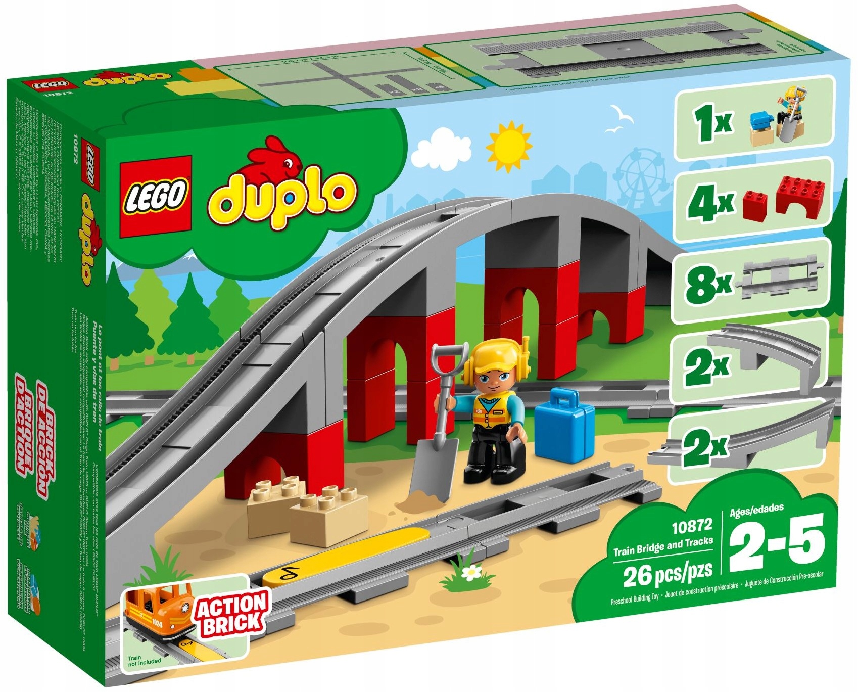 

Lego Duplo Town Tory kolejowe i wiadukt 10872