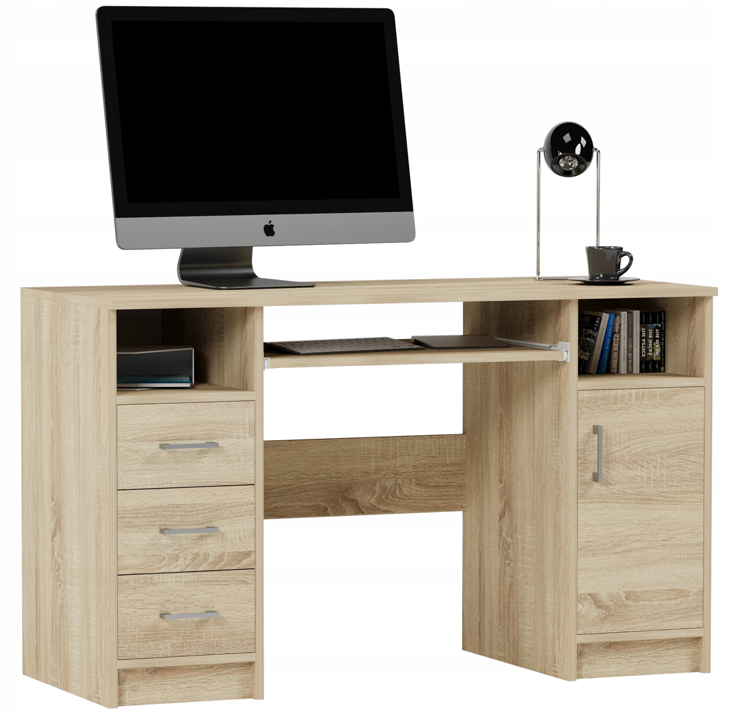 Biurko komputerowe stolik 124cm sonoma duże N11