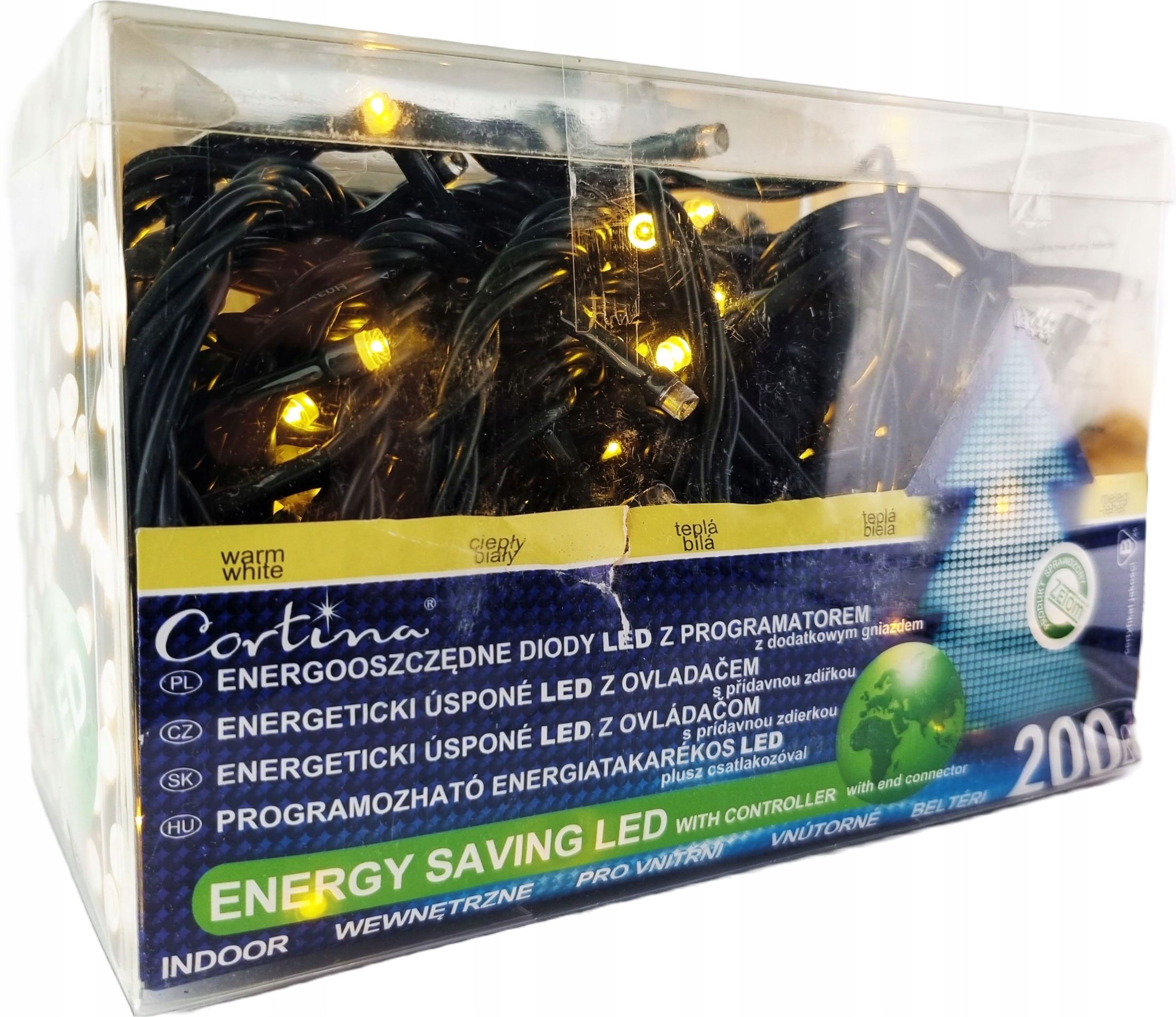 LAMPKI CHOINKOWE 200 LED PROGRAMATOR wewnętrzne Zasilanie sieciowe