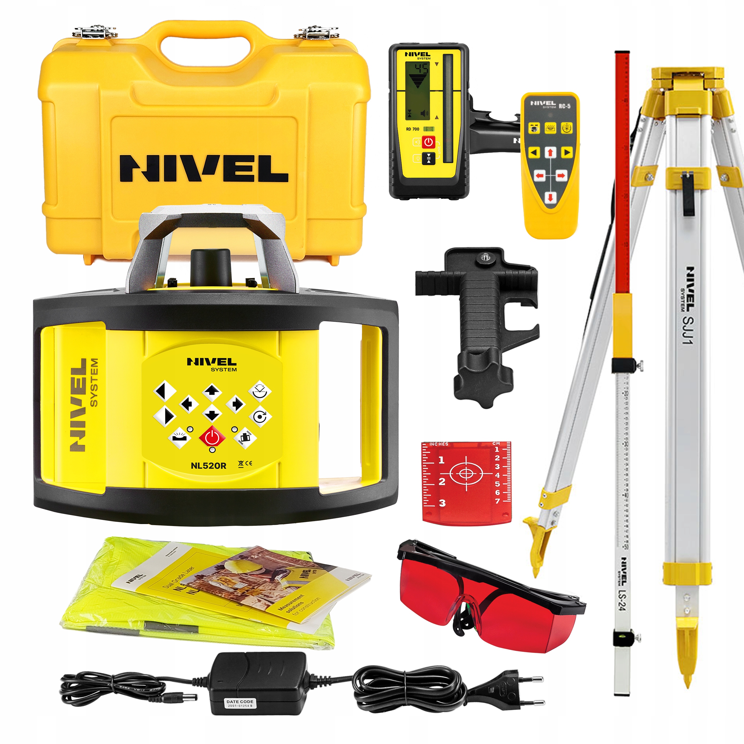 NIWELATOR LASEROWY NIVEL SYSTEM NL520R DIGITAL RD700 AKCESORIA