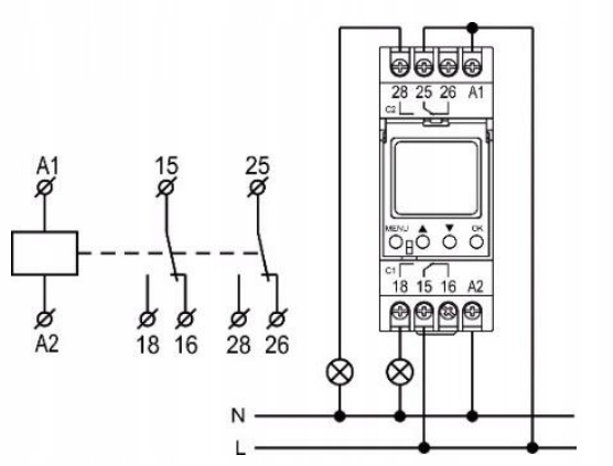 PROGRAMATOR CZASOWY NA SZYNE DIN 100 PROGRAMÓW Rodzaj programator czasowy