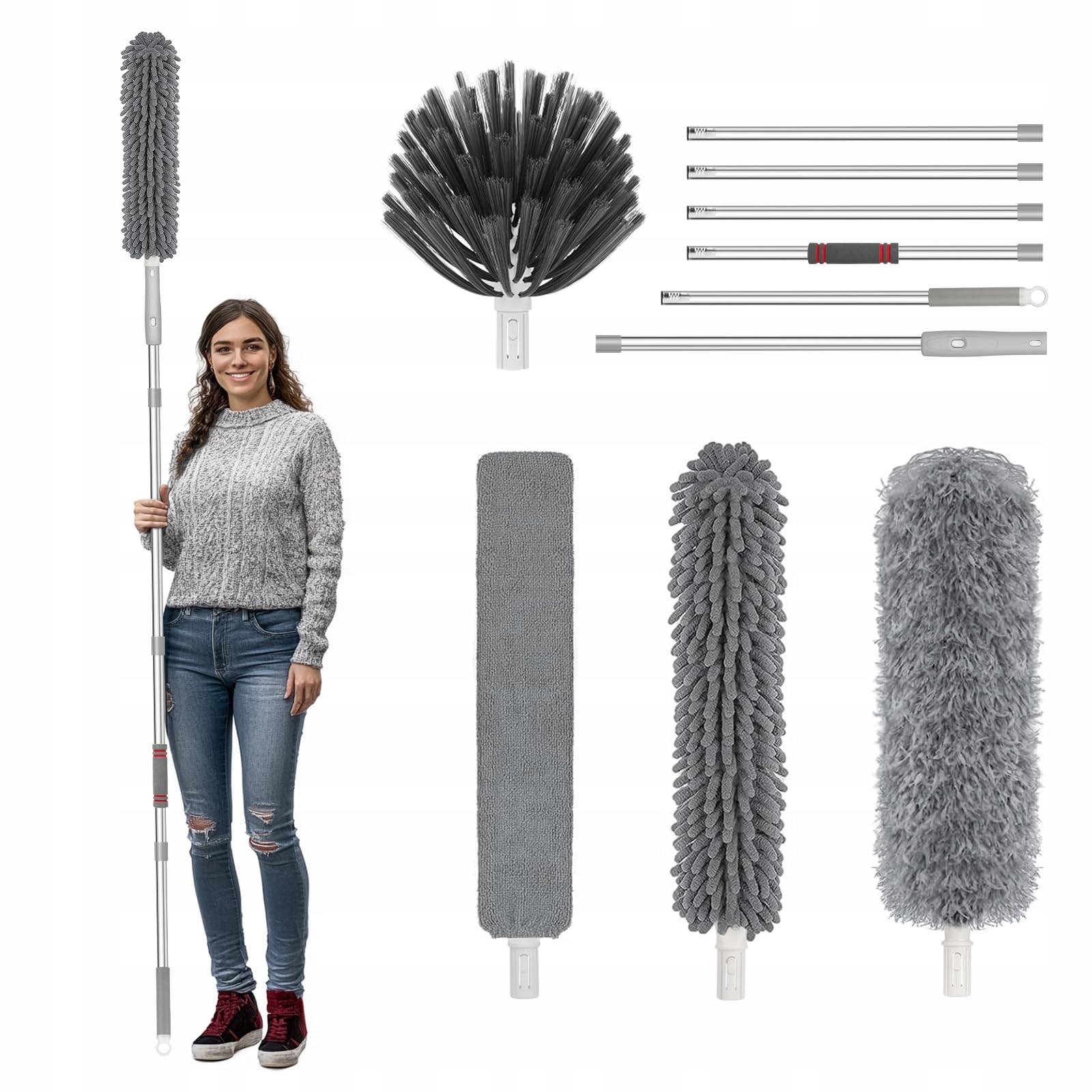 Levně Teleskopický Vysavač Z Mikrovlákna Pro Stropy A Vysoké Plochy