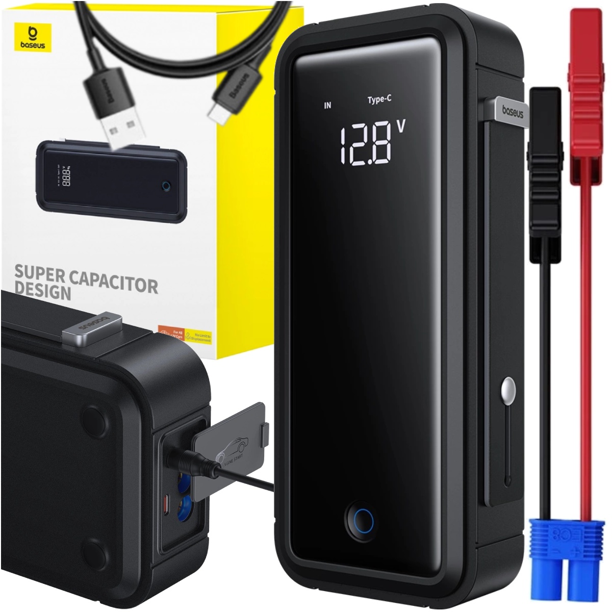 BASEUS MOCNY JUMP STARTER 12V 3000A ROZRUCH AUTA BOOSTER DO SAMOCHODU