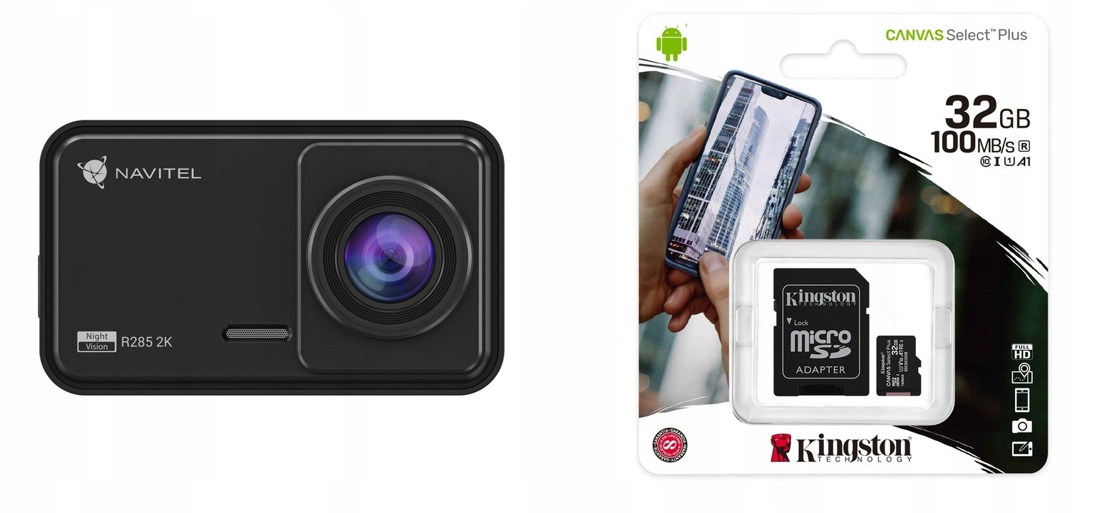 Navitel R285 Rejestrator jazdy kamera samochodowa G-Sensor + karta 32GB