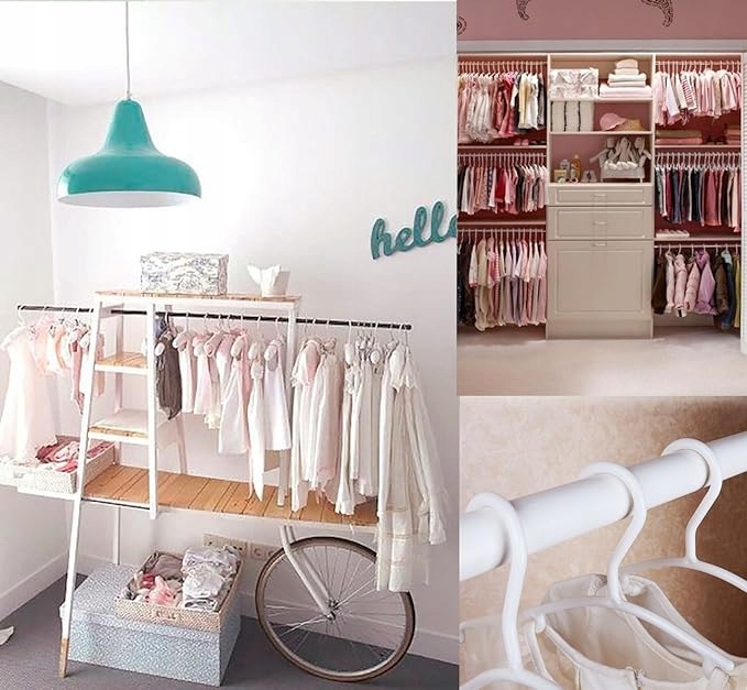 Wieszaki dla dziecka Ilauke białe plastikowe 33 sztuki wieszaki dziecięce Marka inna