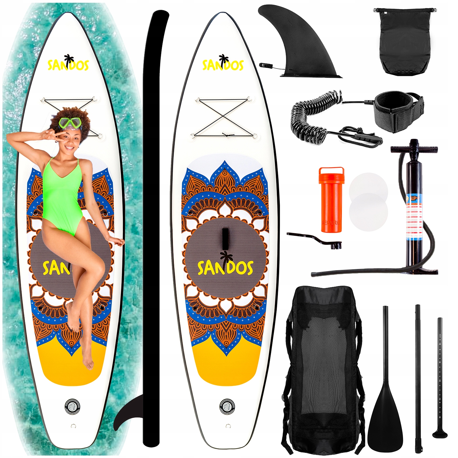 DESKA SUP DO PŁYWANIA PADDLE BOARD WIOSŁO ZESTAW
