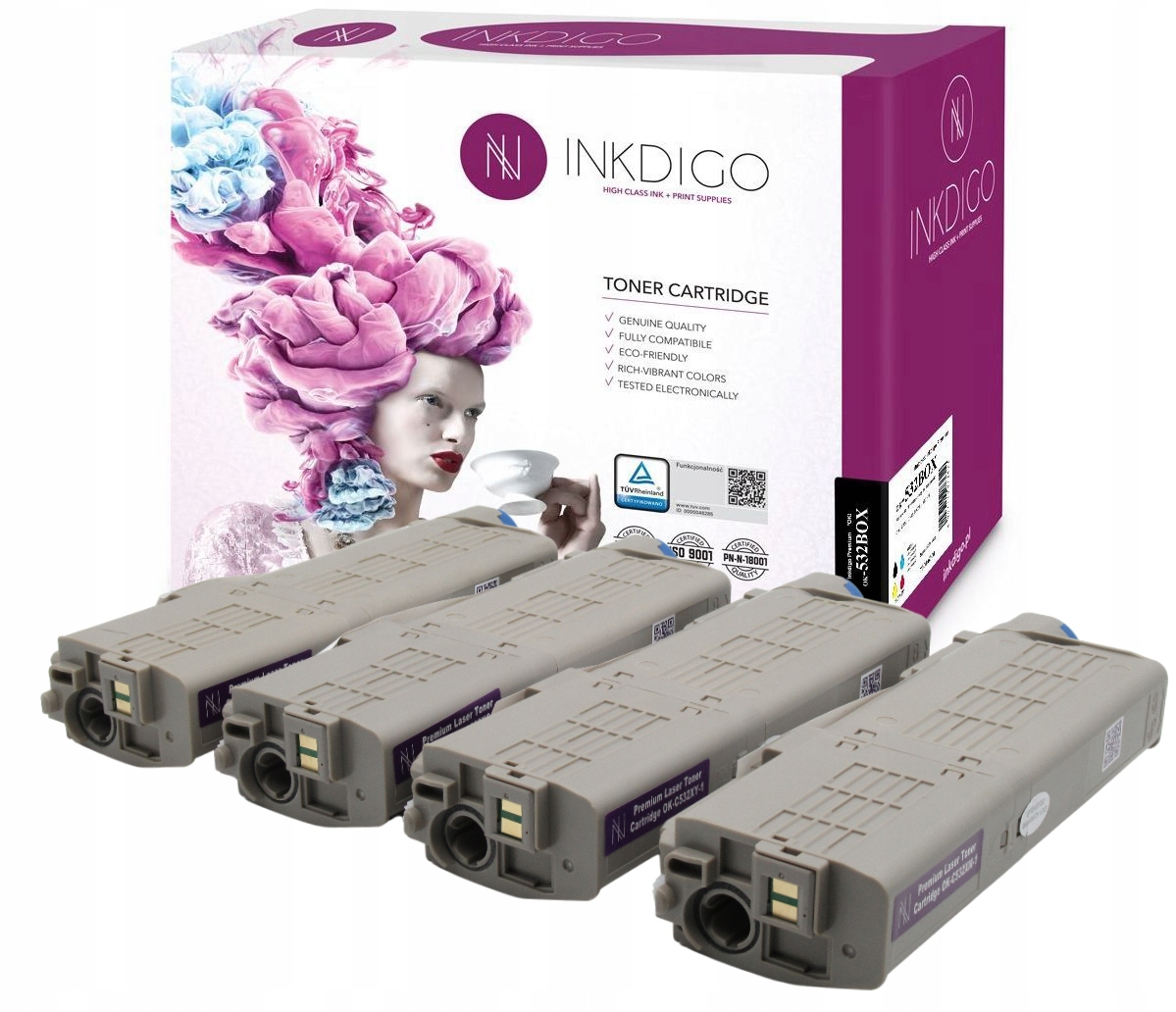 

4x Toner Do Oki C532dn C542dn MC563dn MC573d Cmyk