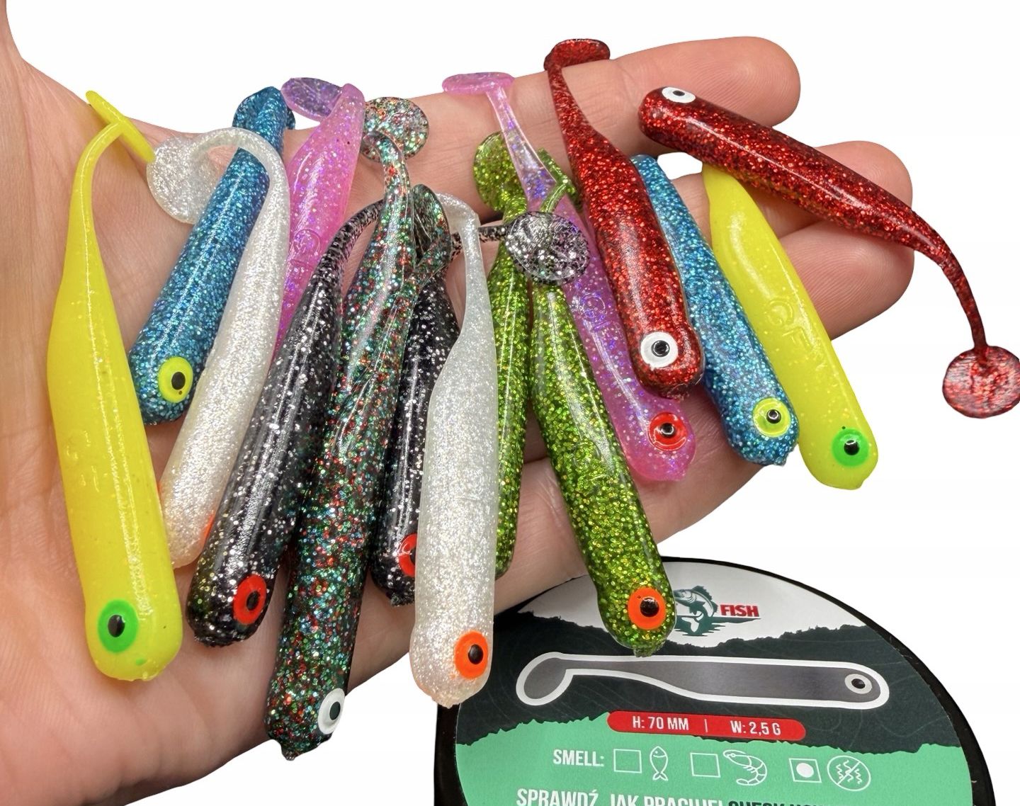 GF1 7CM Combo MIX Multicolor II Zestaw Gum Na Okonia Szczupaka 16 Szt.