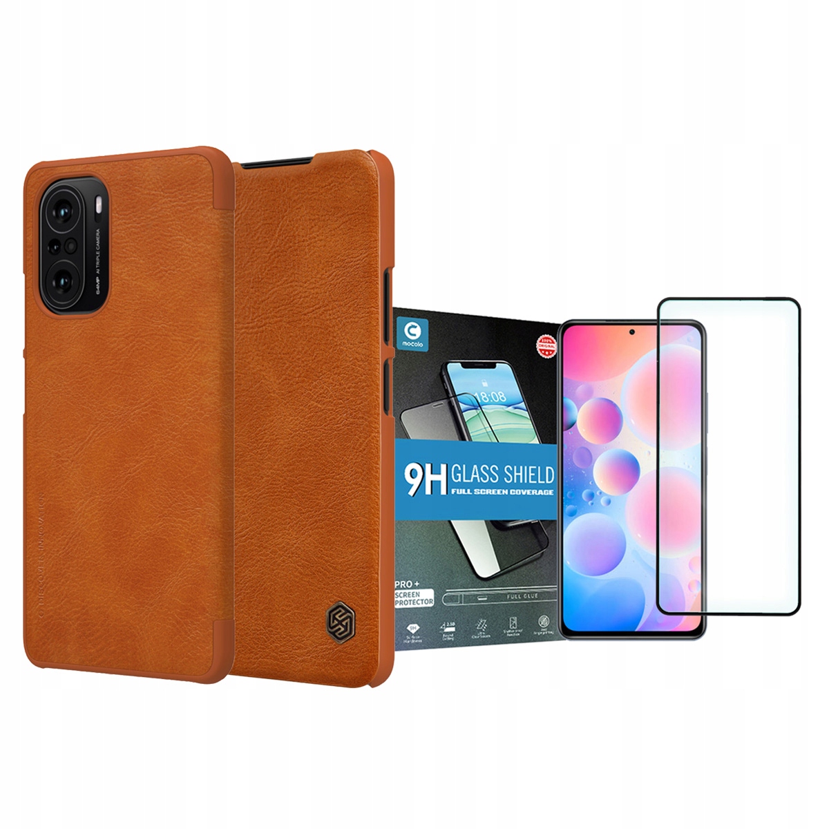 

Nillkin Qin Etui Do Poco F3/MI-11i + Szkło Mocolo