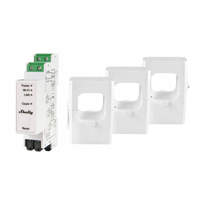 Shelly 2-SMĚRNÝ Měřič Energie Pro 3EM 400A Wifi Pro Systém Smart Home