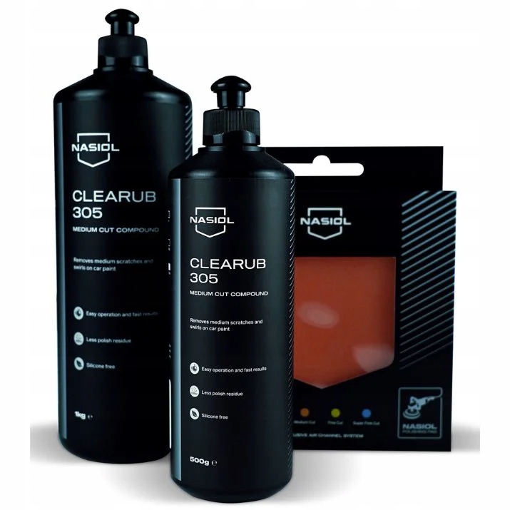 NASIOL CLEARUB 305 250g MEDIUM CUT COMPOUND rozbijalna tnąca pasta polerska EAN (GTIN) 8680256692406
