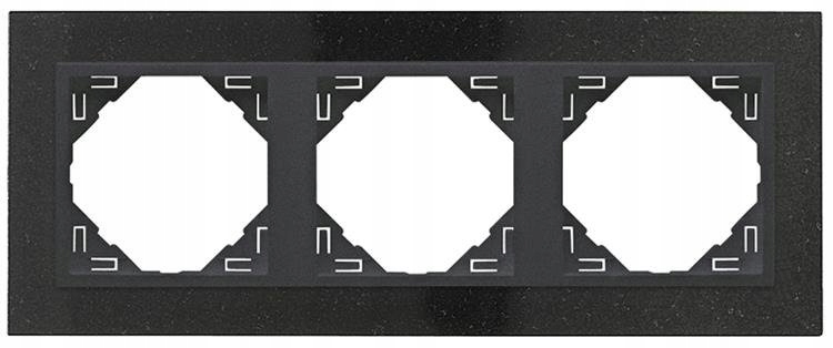 Efapel Petra Rámik 3-NÁSOBNÁ Žula Grafit 90930TGS