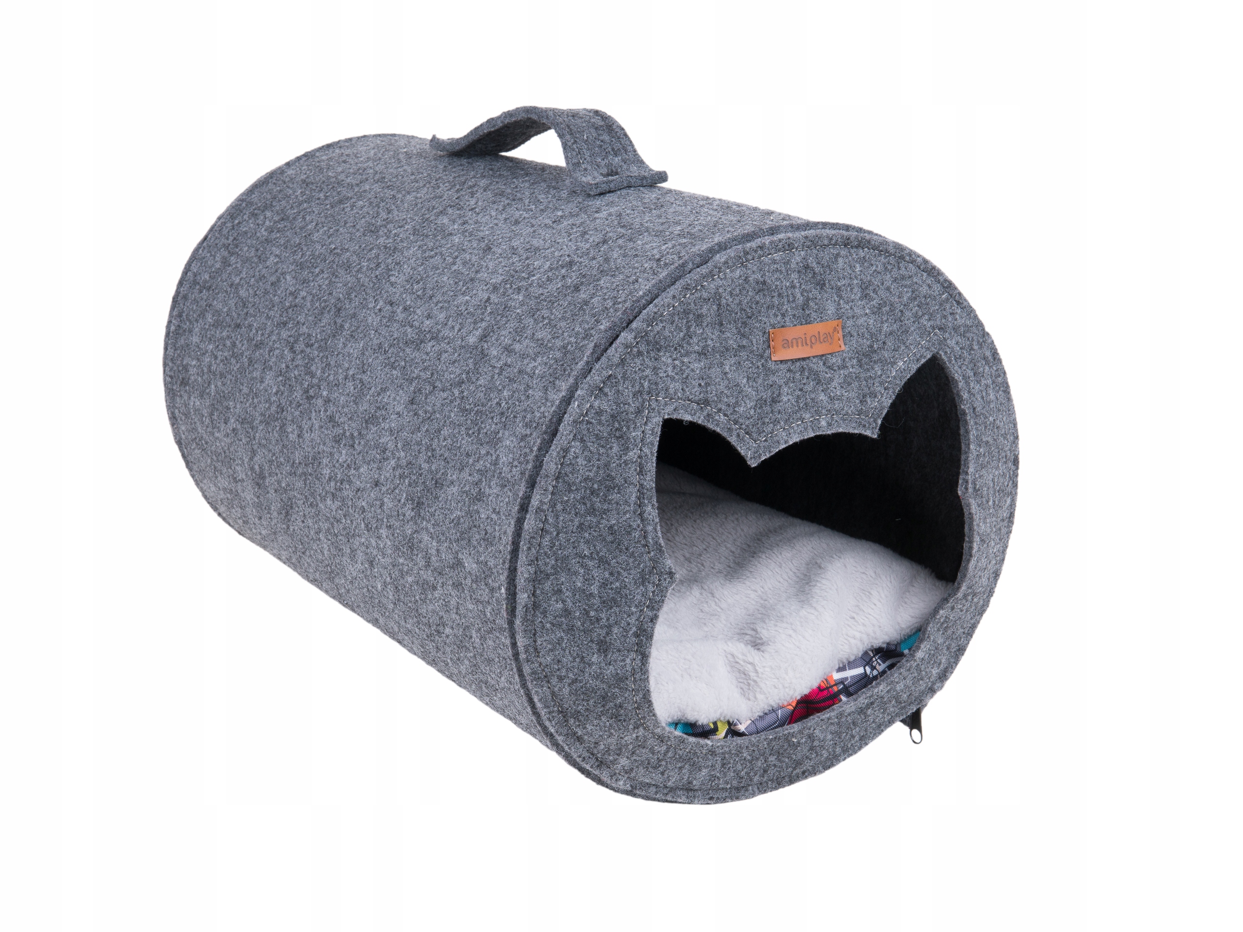 

amiplay Hygge Domek tunel dla kota 2in1 Filc