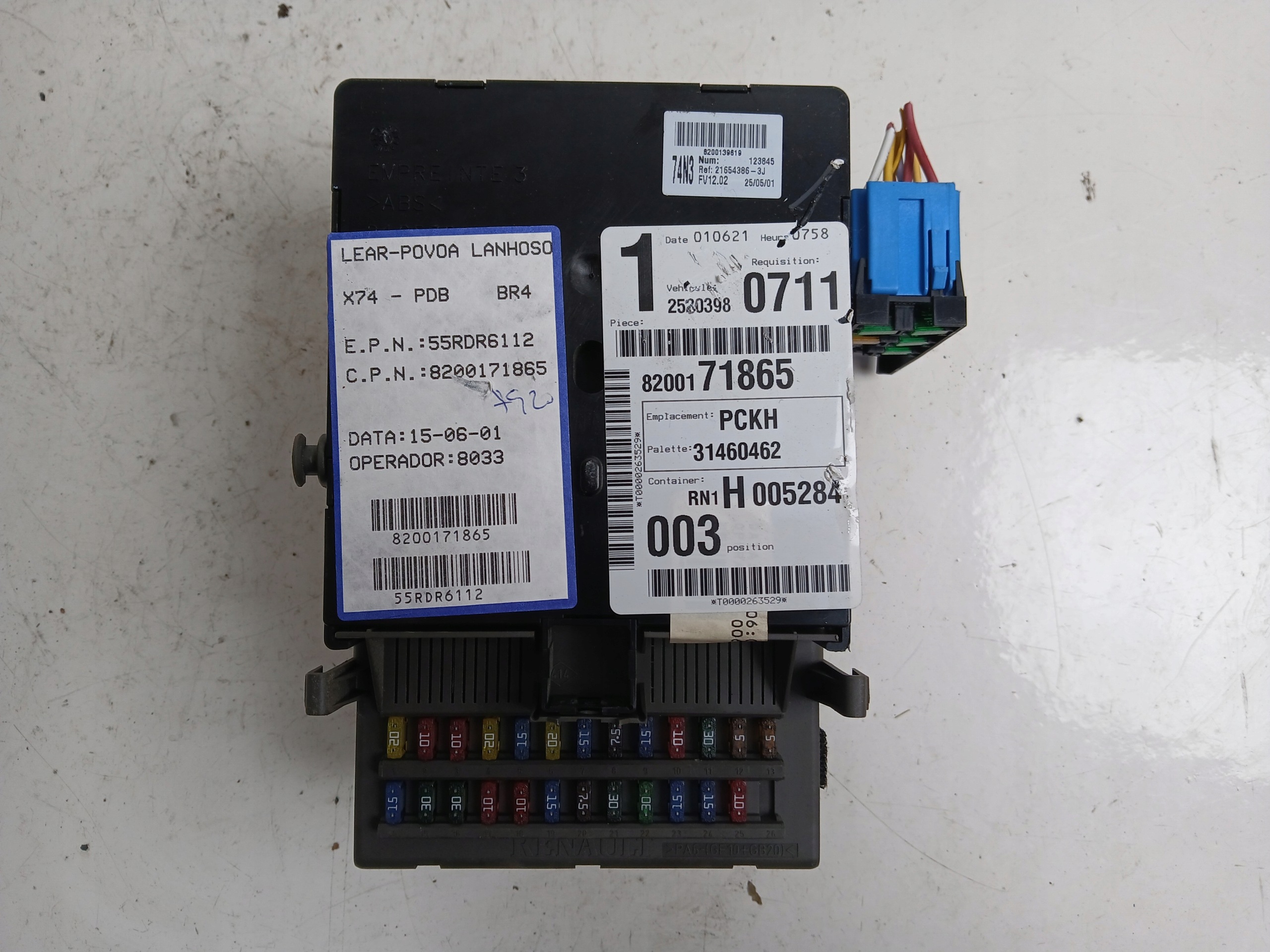 RENAULT LAGUNA II Module fusibles 8200171865