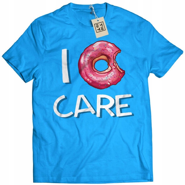 

Koszulka I Donut Care Pączek niebieska prezent XL