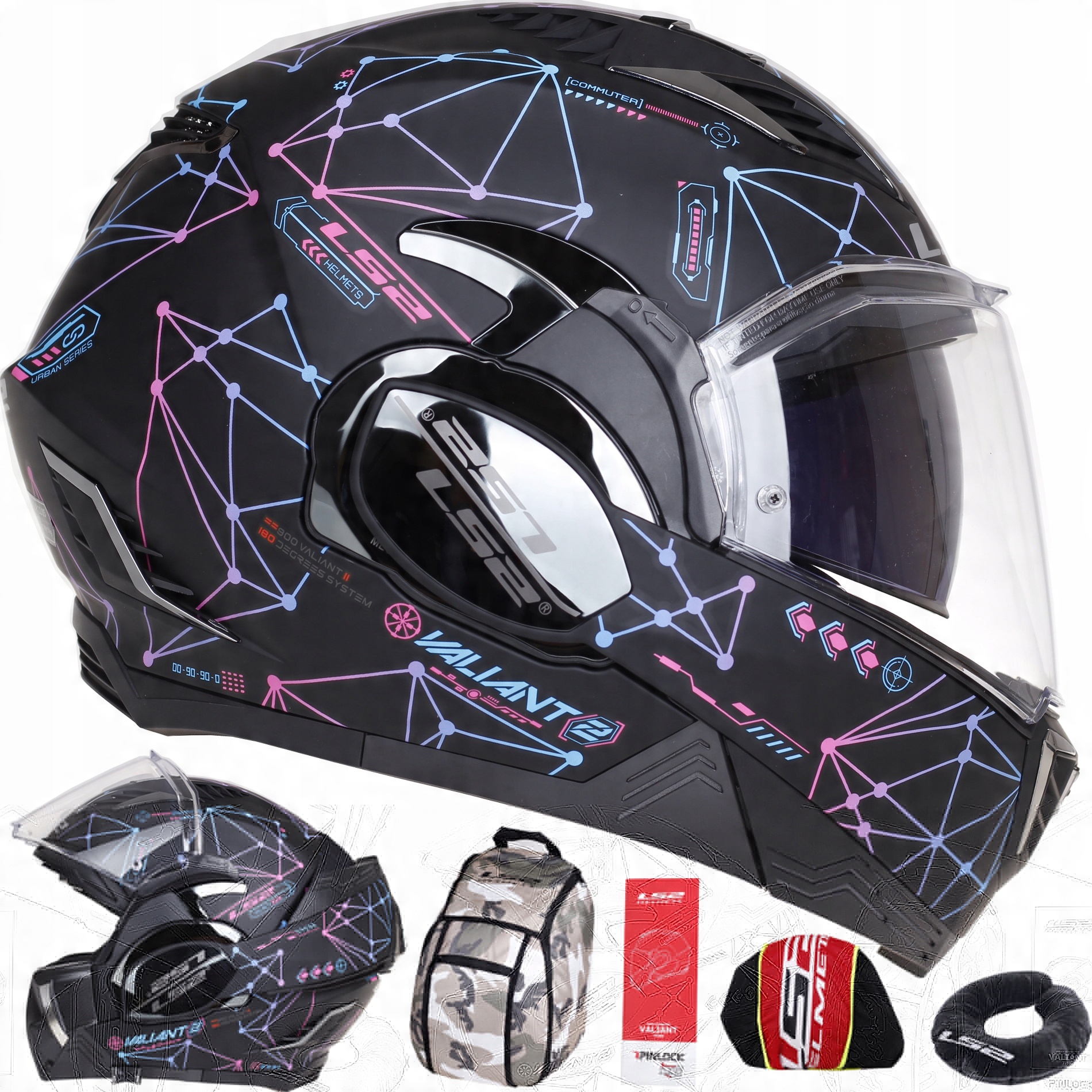 

Kask Szczękowy LS2 FF900 Valiant II Stelar Matt