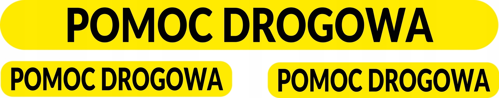 

naklejki Odblaskowe Pomoc Drogowa 3 szt. XXL