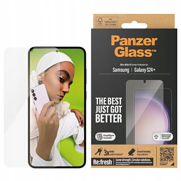 PanzerGlass Ultra-Wide Fit Sam S24+ S926 Screen Protection 7351 z aplikator
