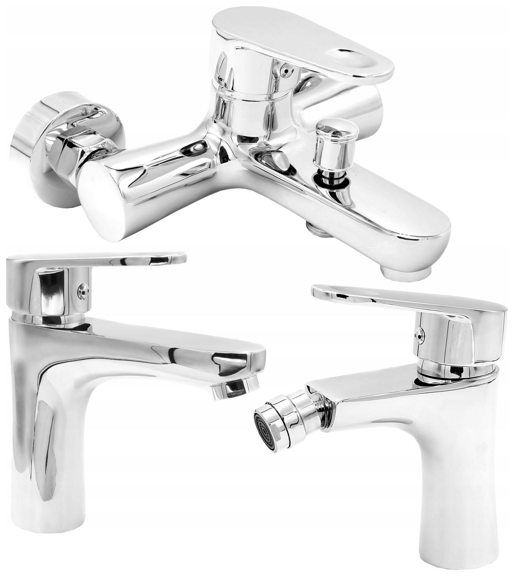 Kúpeľňová Súprava Vaňa Umývadlo Bidet Chrom Cobi