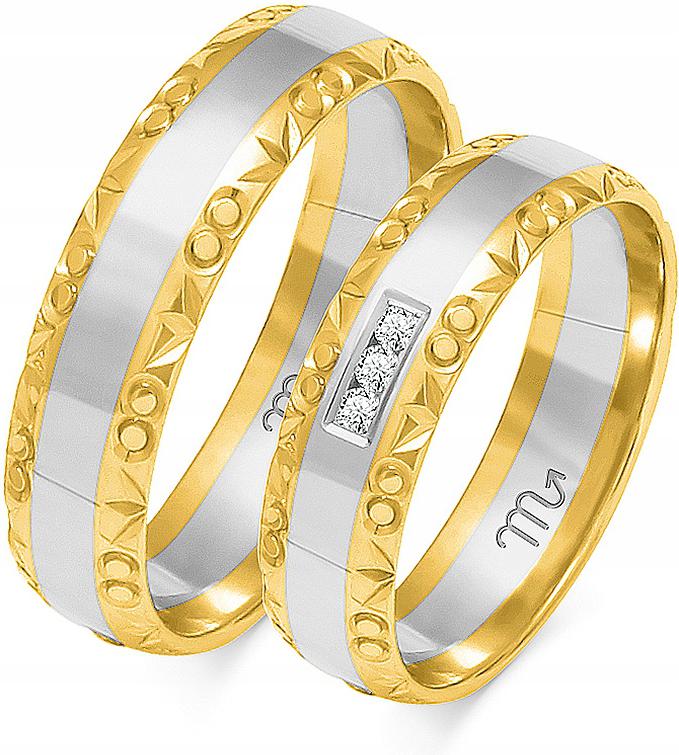 Prsten z bílého zlata s gravírováním 585, rok 14 15 16, exkluzivní kolekce