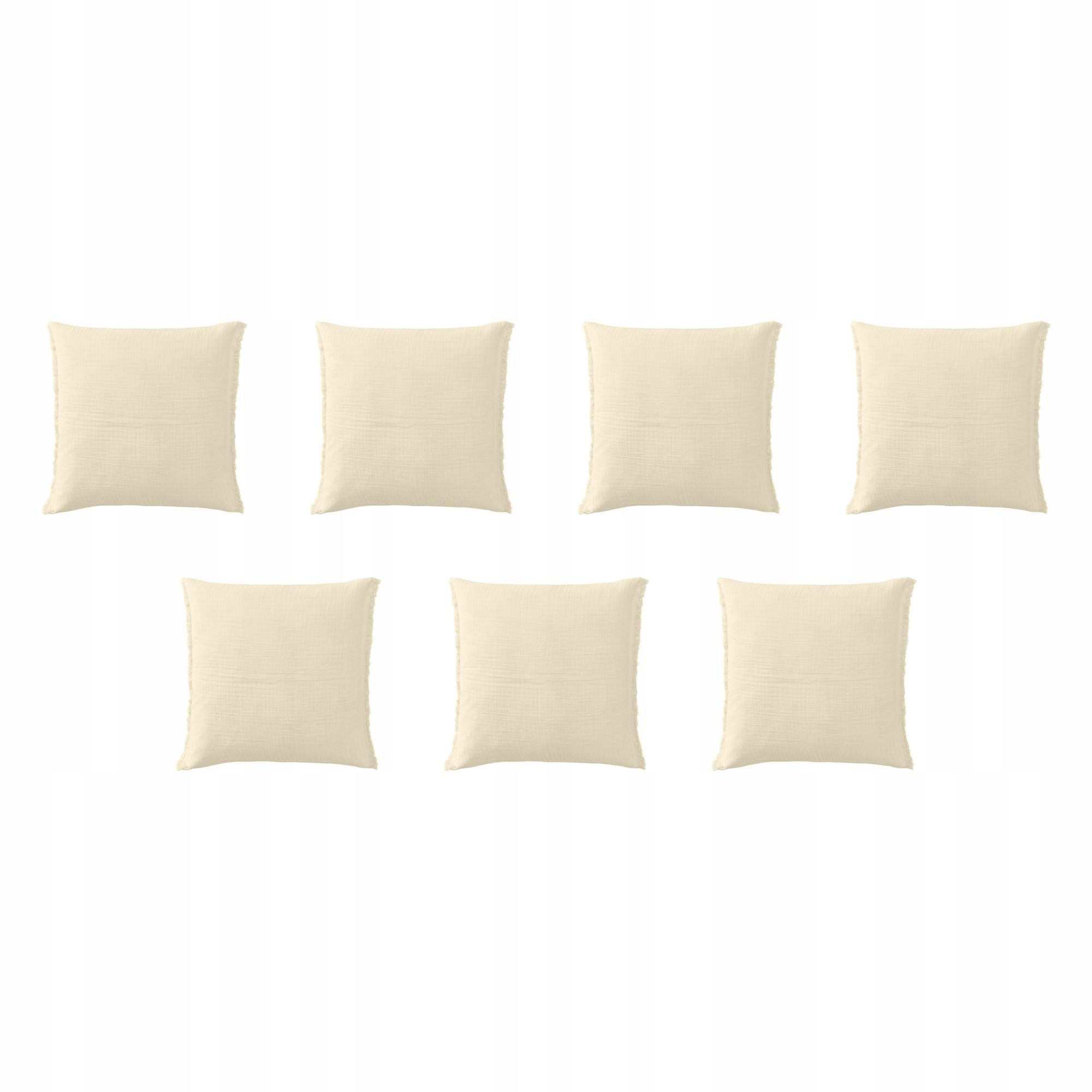 7 ks Povlak Vallkrassing krémový 50x50 cm 100% Bavlna