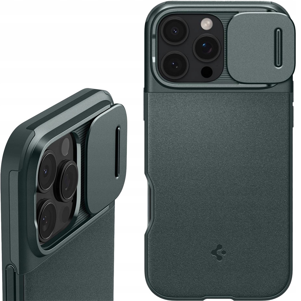 Pouzdro Spigen pro iPhone 16 Pro, pevná zadní kryt se sliderem na fotoaparát