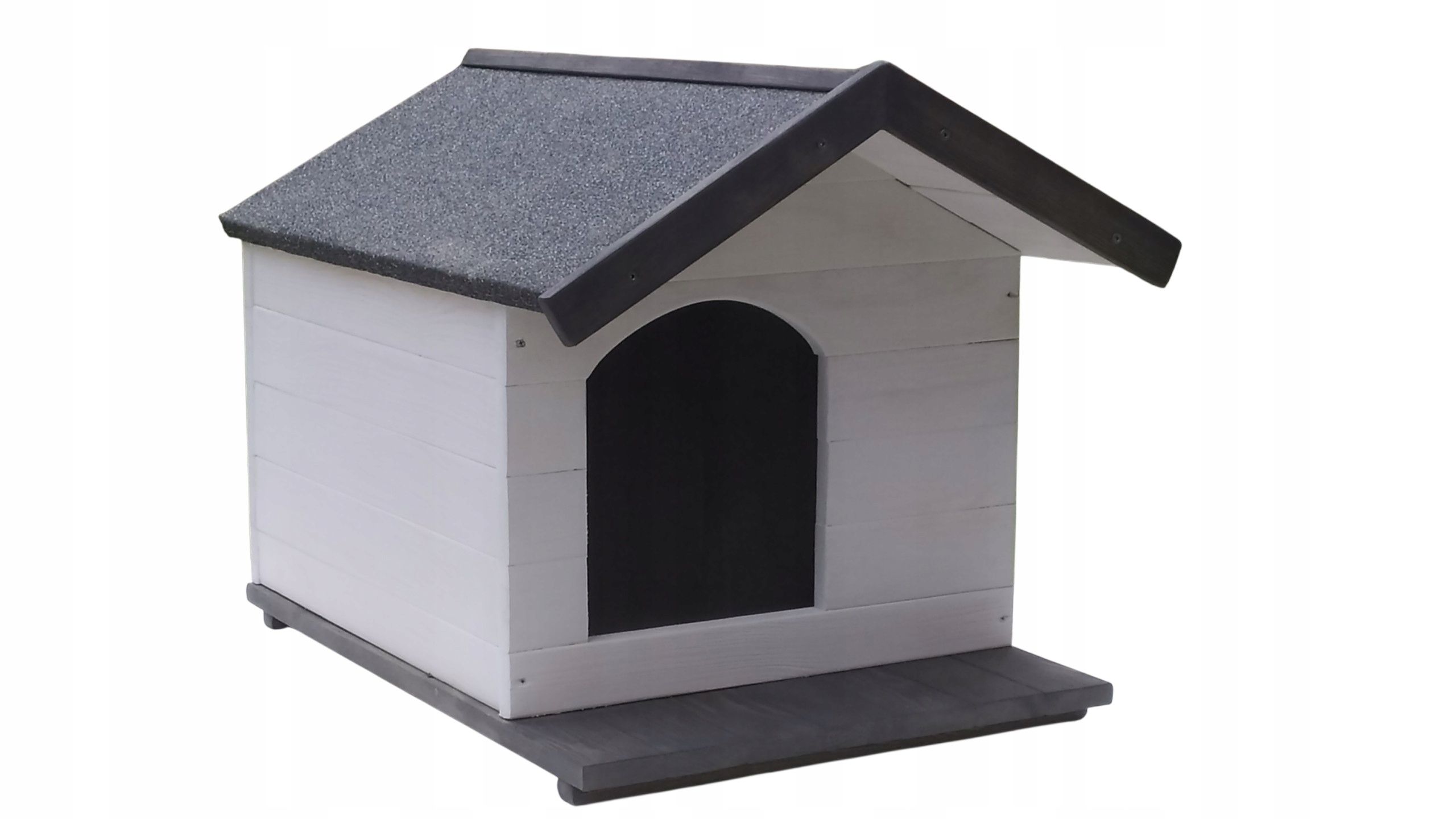 Levně Buda Boudy Pro Psa Kočku K11-ŠEDO-BÍLÁ Zateplená Celá Zkroucená Malovaná Pap