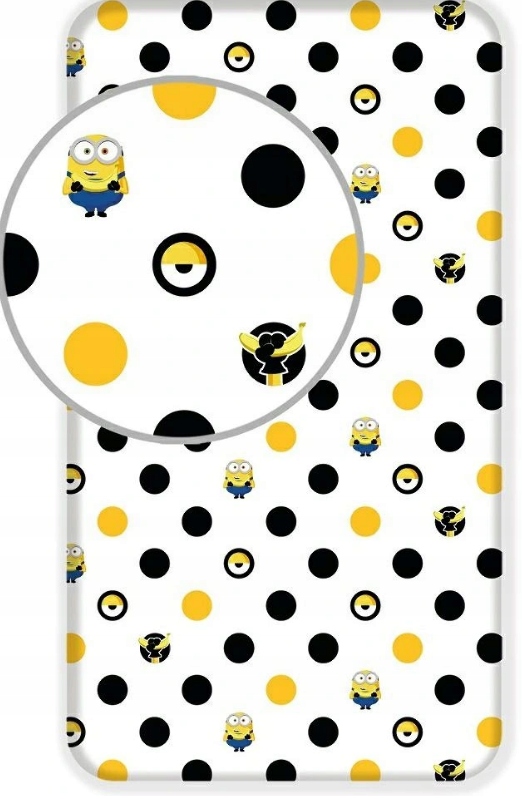 

Prześcieradło bawełniane z gumką 90x200 Minionki
