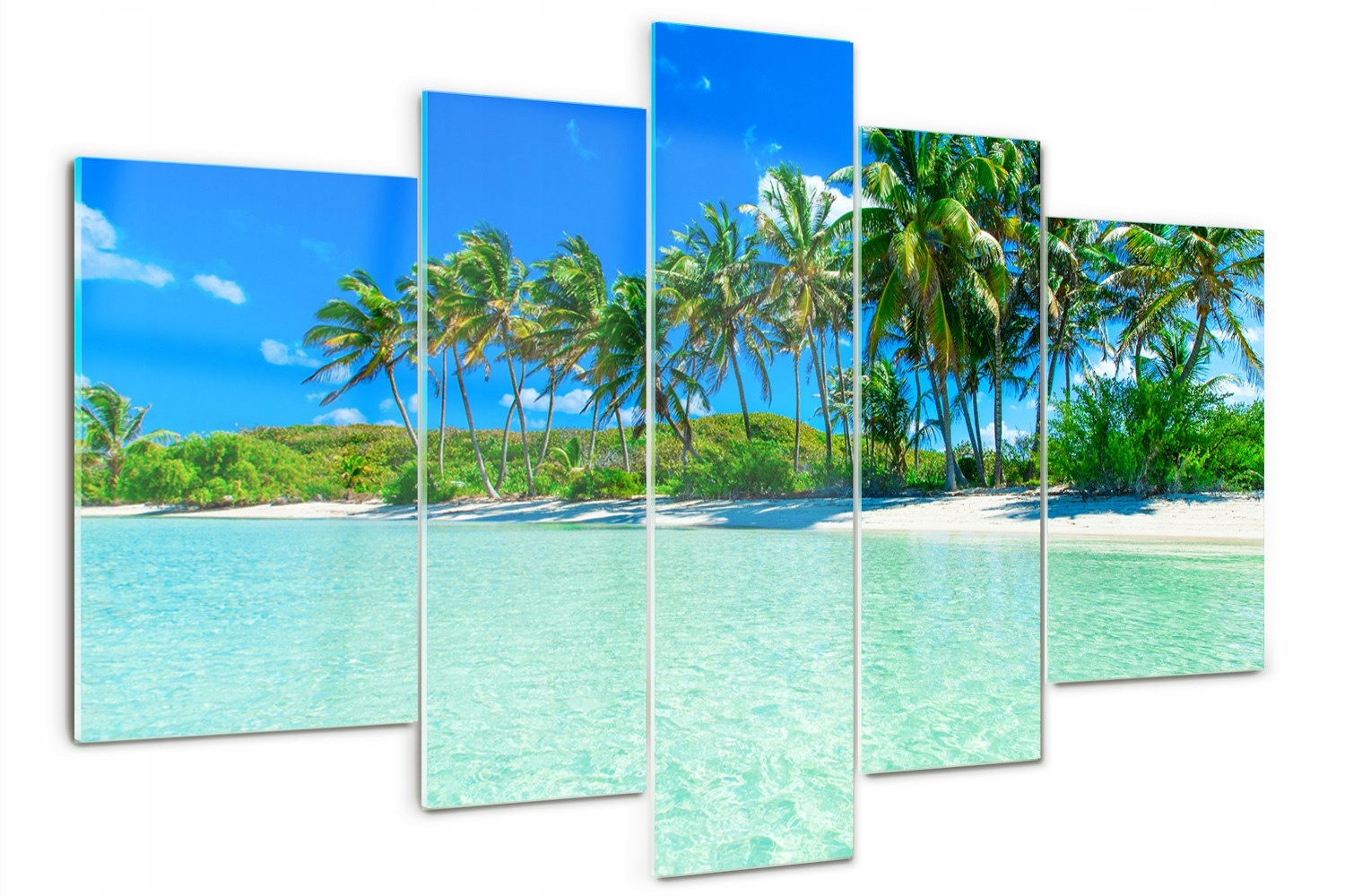 Skleněný triptych Tropická pláž