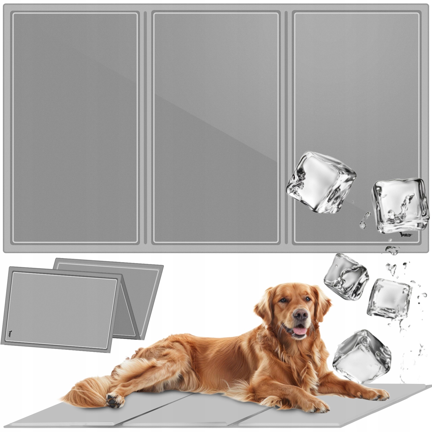 Levně Chladící podložka pro psa kočku Zvířata gelová skládací XXL Pelíšek 110 x 70 cm