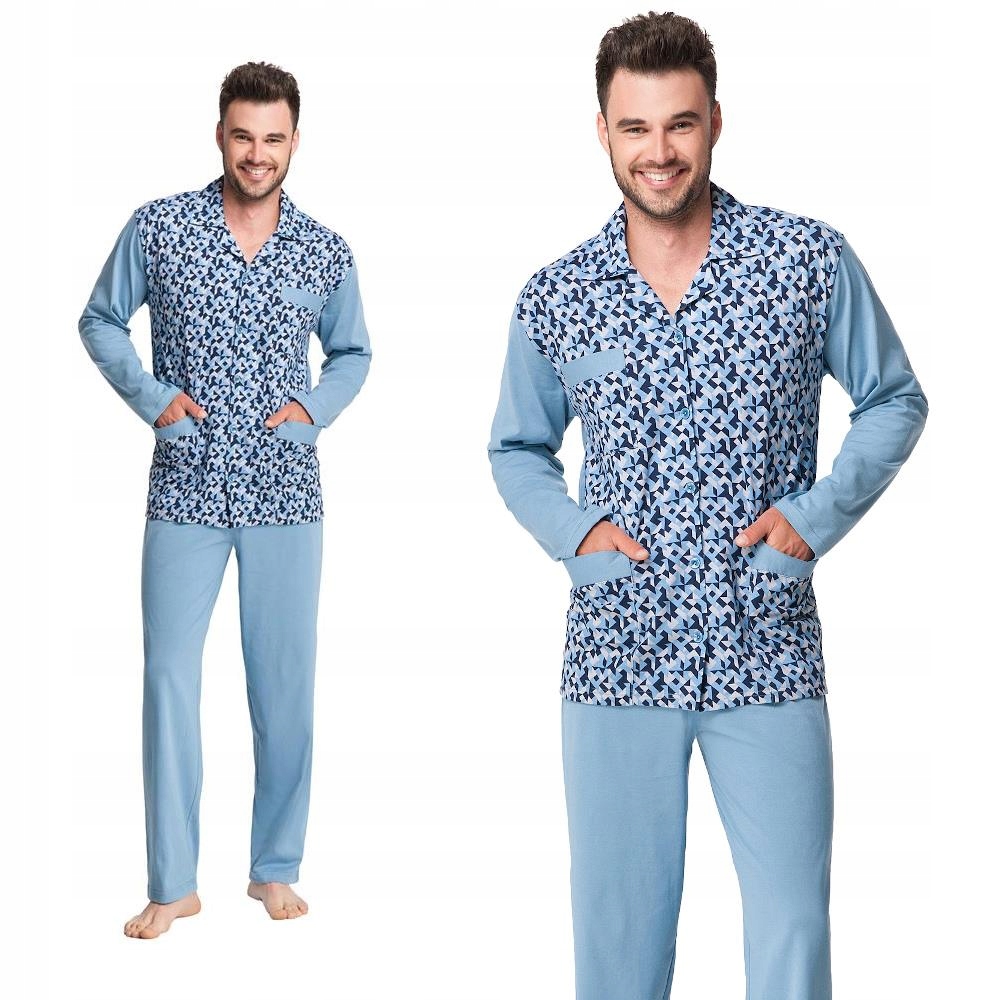 

Piżama Męska rozpinana Luna kod 797 L/niebieski