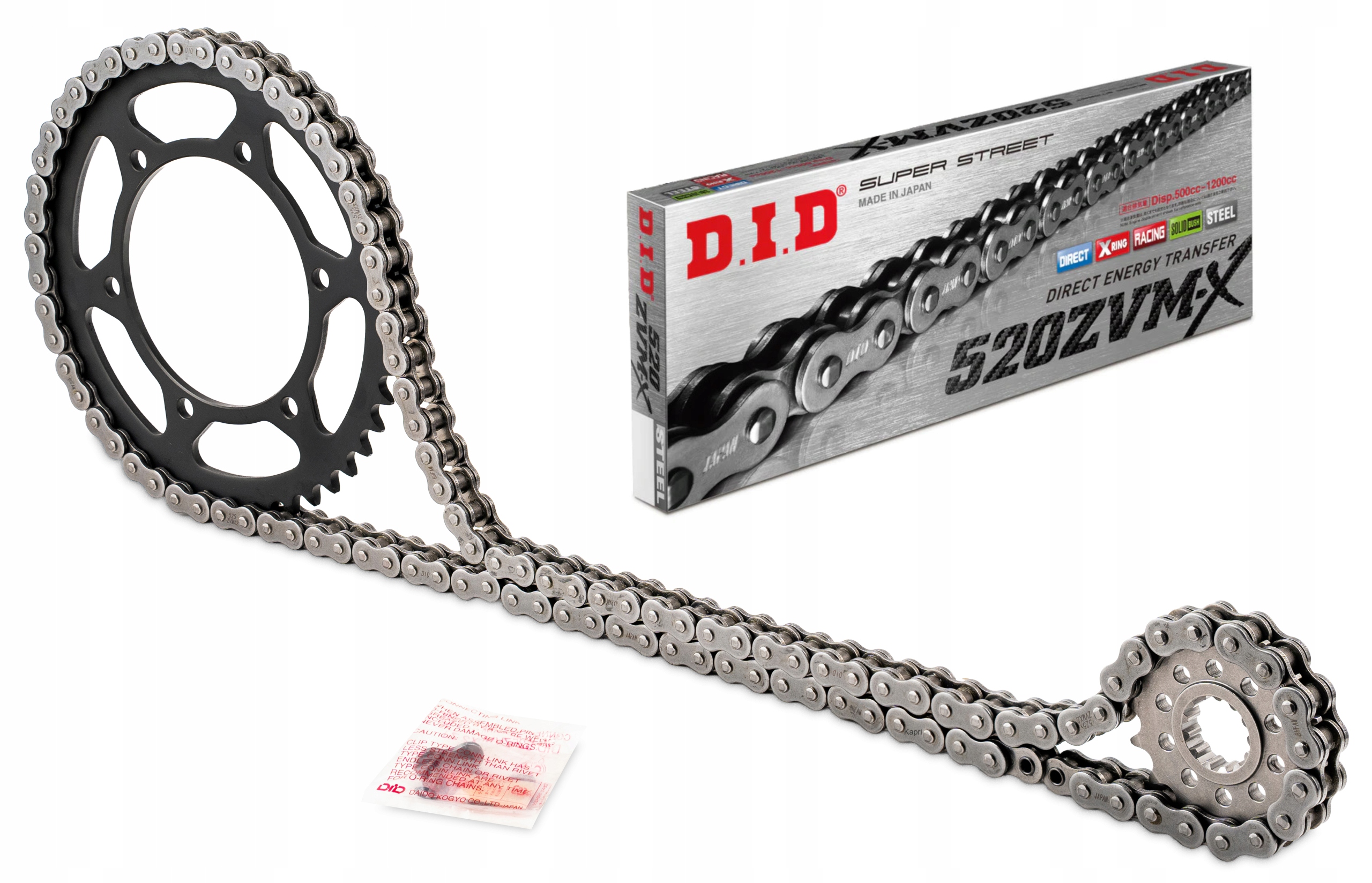 Sada pohonů Kawasaki 636 ZX-6R 05 Ozubení Řetěz Zvmx Moc+