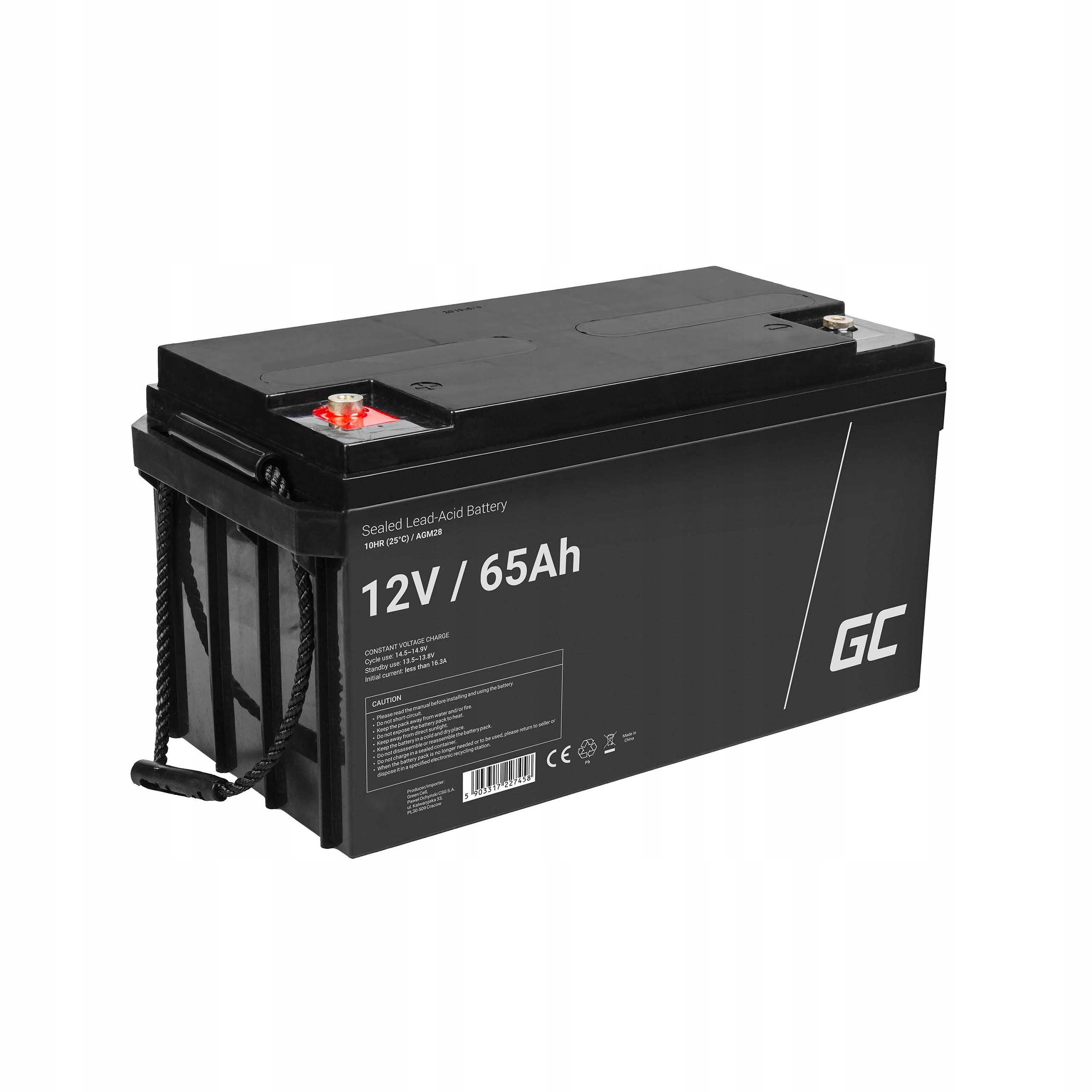 

Akumulator Agm 12V 65Ah Do Solarów Łódki Kampera