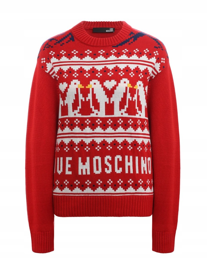 Svetr Love Moschino červený, dámský, velikost 38