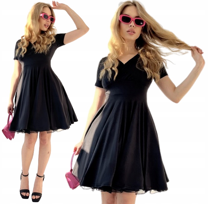 Šaty Pin Up malé černé Produkt Polský projmutý nu goth gotický