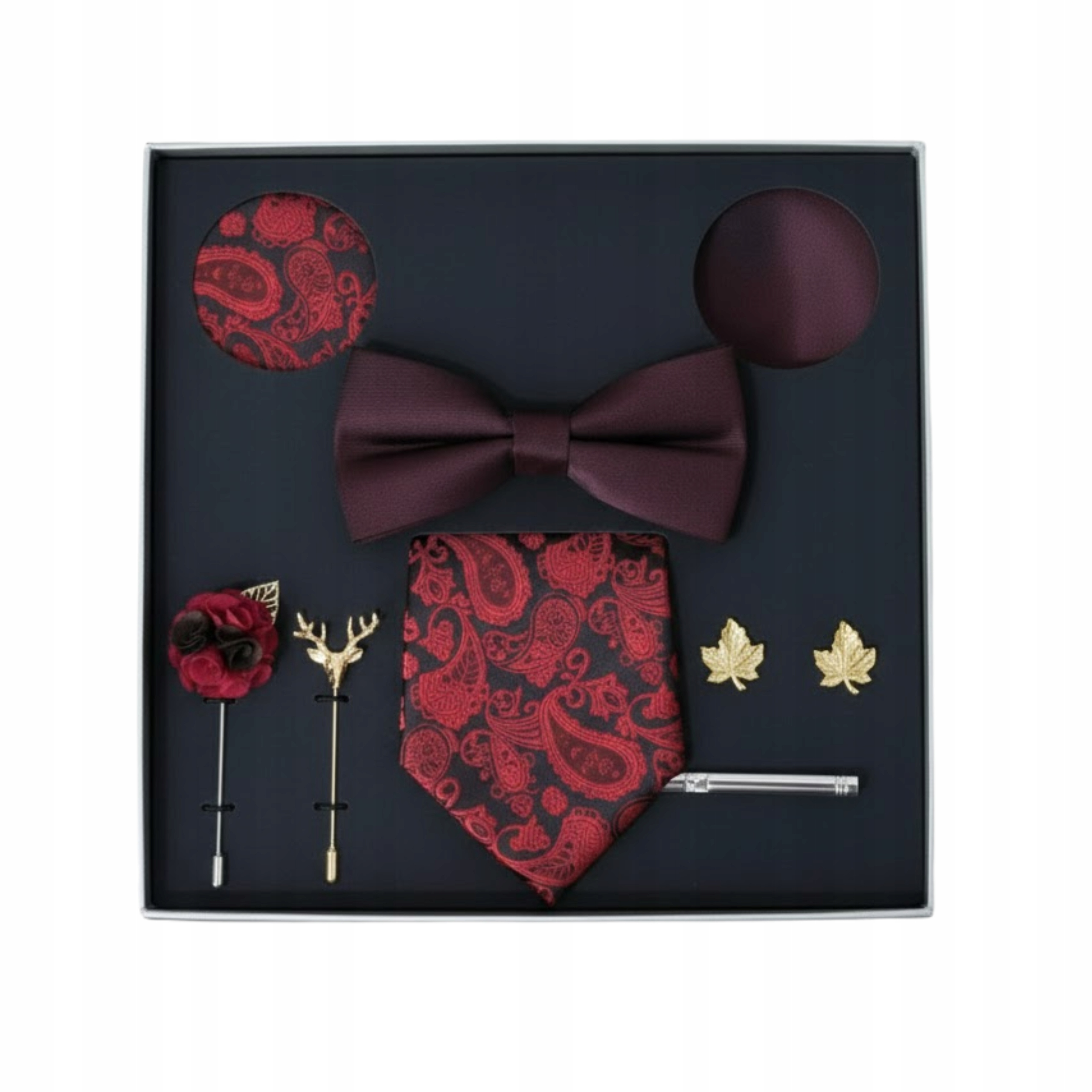 Sada Kravat Motýlka Sponky Dárek Pro Něj Mužské Narozeniny Den Dědečka