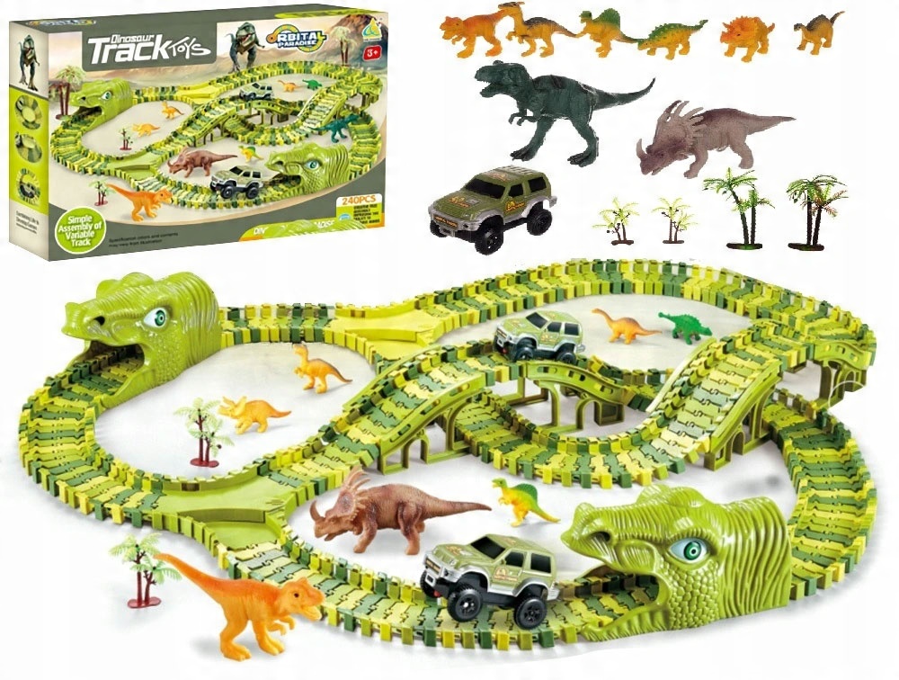 

Tor Wyścigowy Dinozaur Dino Park 240el. XXXL 360cm