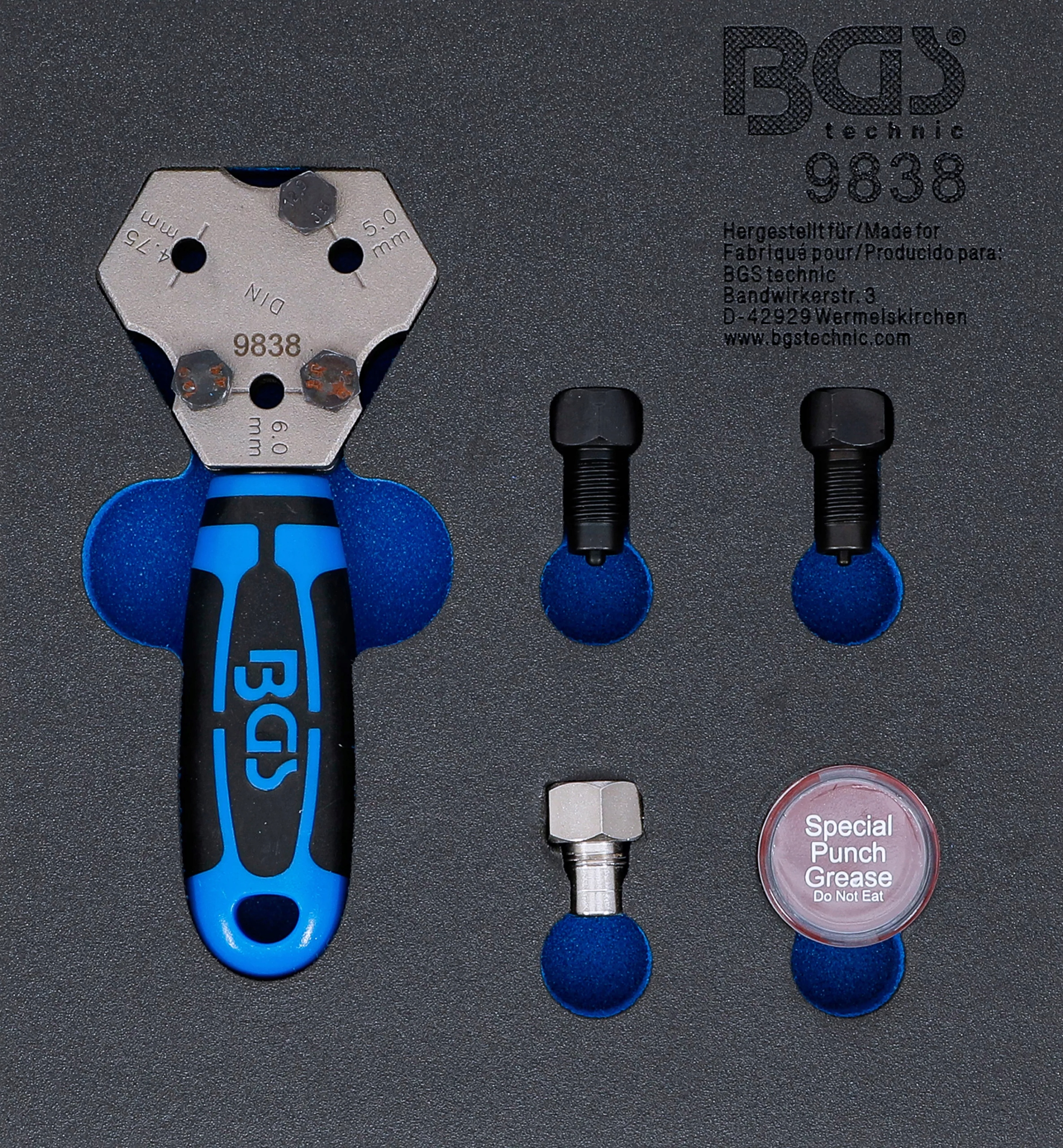 Prístroj na navíjanie okrajov Din 4,75 5 6 mm, Bgs 9838