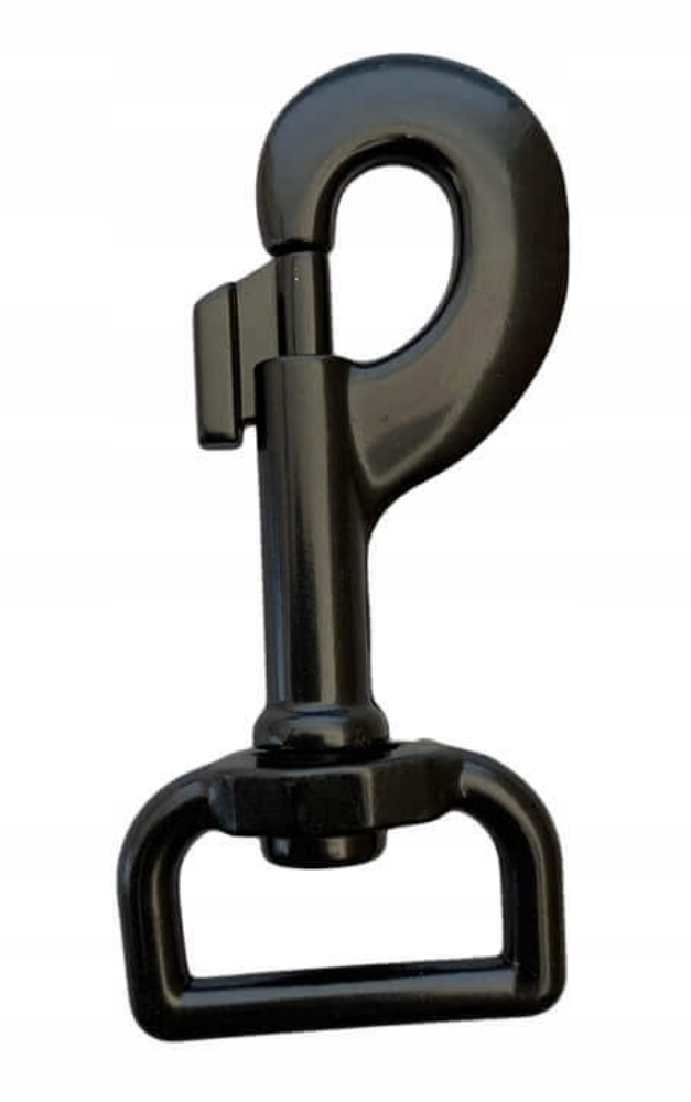 Karabina na Vodítko 26mm x 82mm Karabina 250kg Zapínání 10 Ks Černá Mat