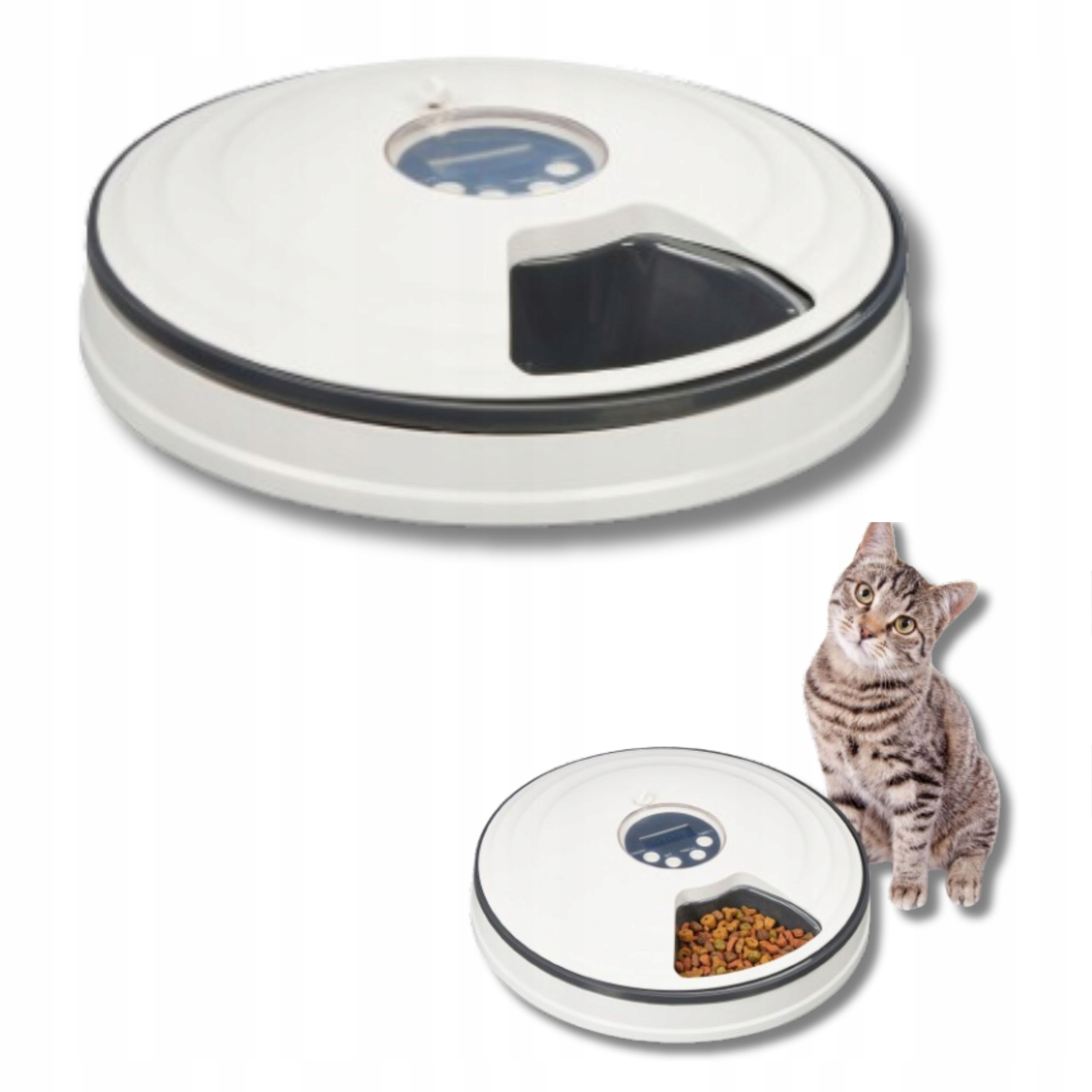 Levně Automatické krmítko pro kočky Zvířata pro psy Miska Časovač Podavač Dávkovač krmiva