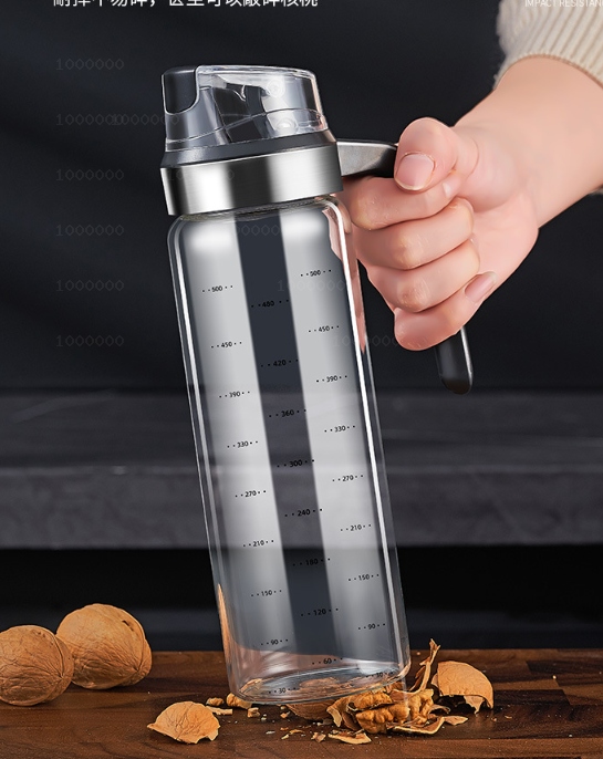 550ml Skleněná láhev na olej s automatickým víčkem, bez krabičky s etiketou