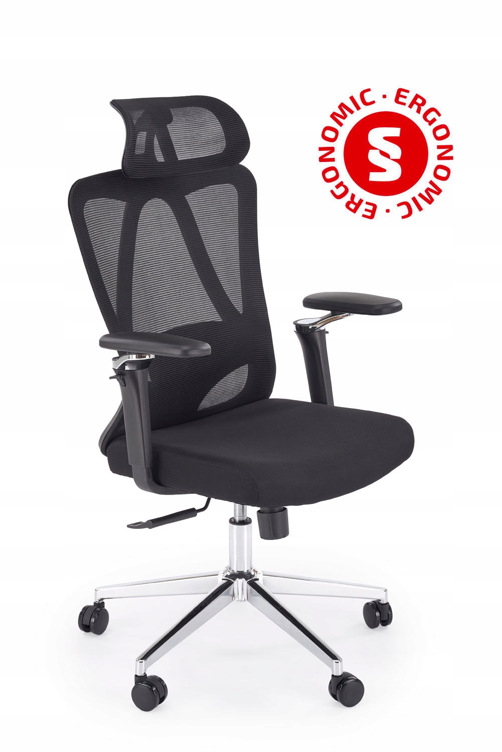 Fotel ergonomiczny biurowy Rufino zgodny z aktualnymi Normami Bhp