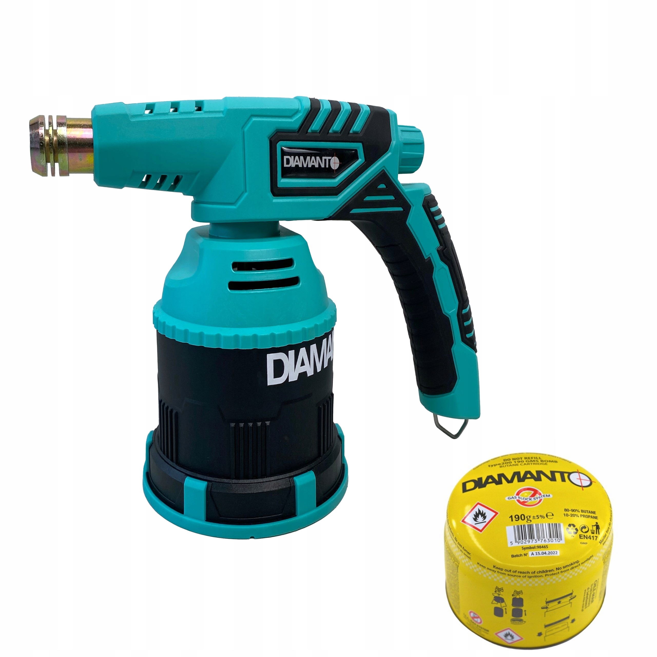 PALNIK GAZOWY NA KARTUSZ 190G LUTLAMPA ZAPALNIK PIEZO + KARTUSZ GAZOWY 190G